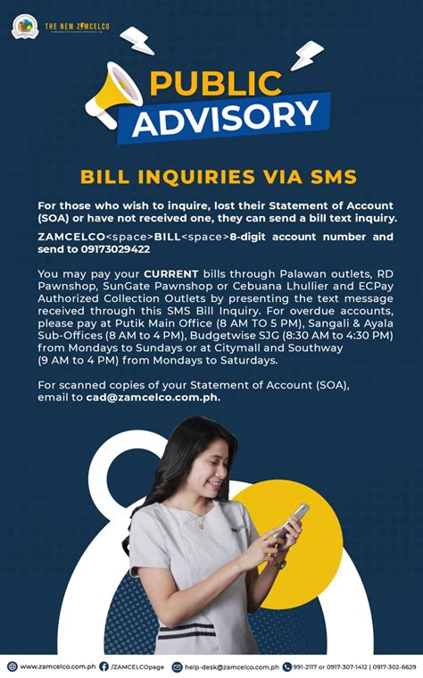 How to Inquire Zamcelco Electric Bill via SMS .